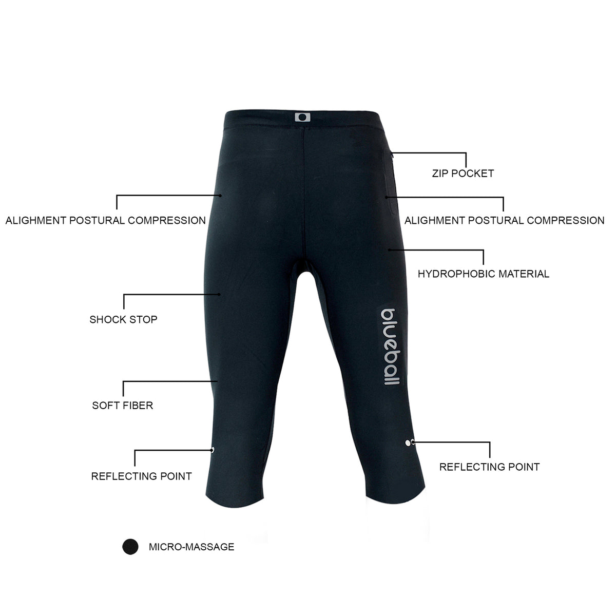 Running Compression Capri Pants For Men