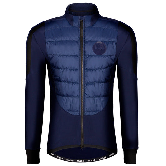 Navy Blueball cycling jacket with quilted panels
