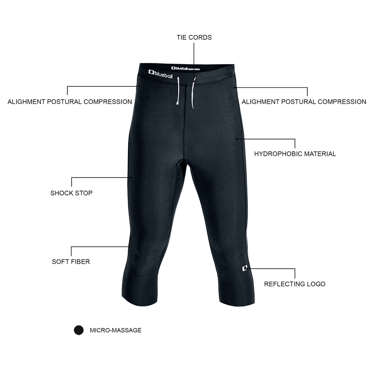 Running Compression Capri Pants For Men