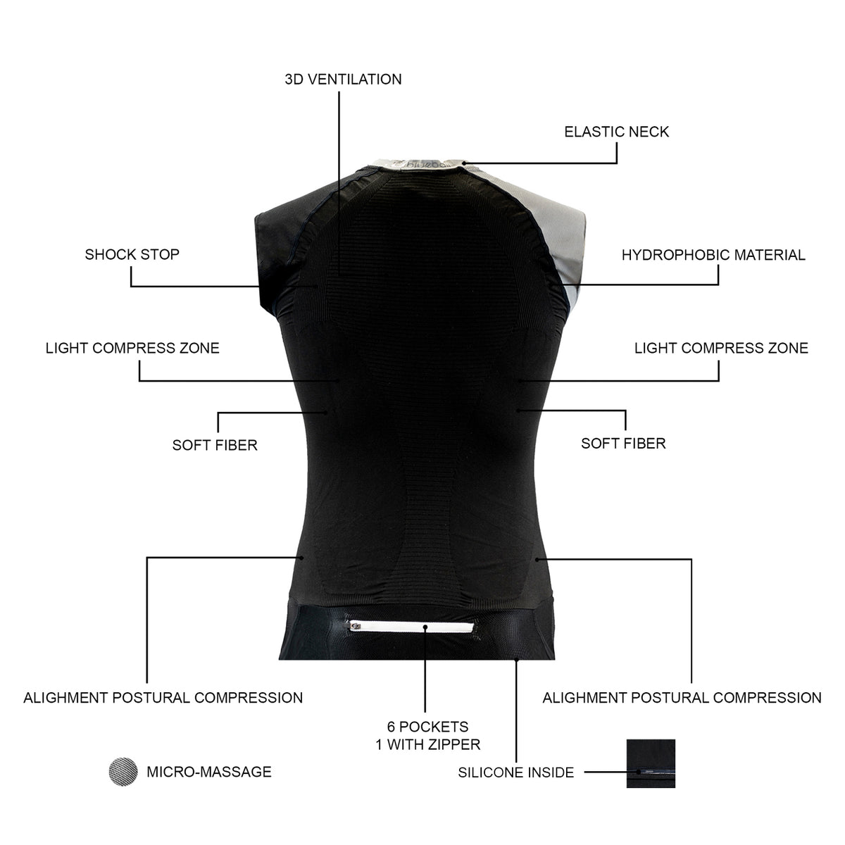 Running Compression T Shirt For Men Without Sleeves