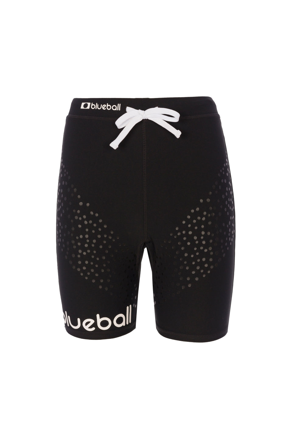 Compression Running Leggings For Women Short Length With White Logo And Ropes