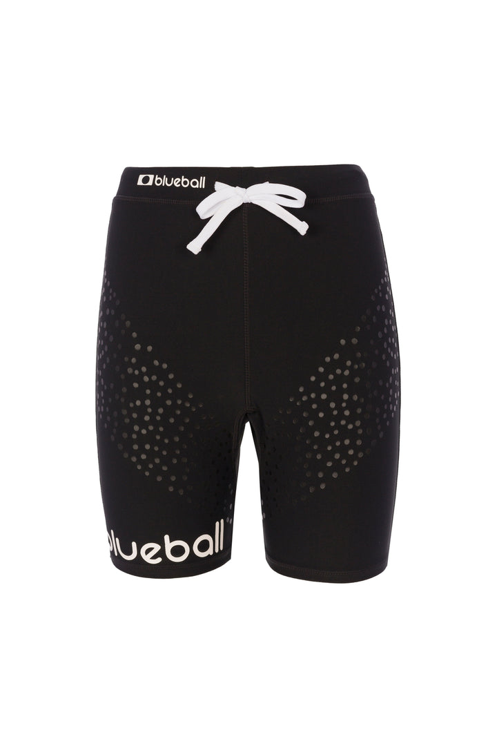 Compression Running Leggings For Women Short Length With White Logo And Ropes
