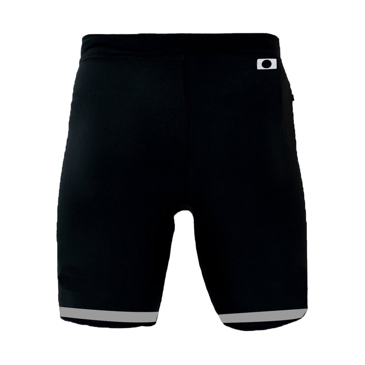 Compression Running Leggings For Women Short Length With White Logo And Ropes