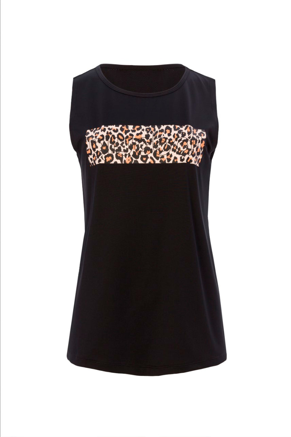 Slim Running T Shirt For Women Without Sleeves With Leonard Prints